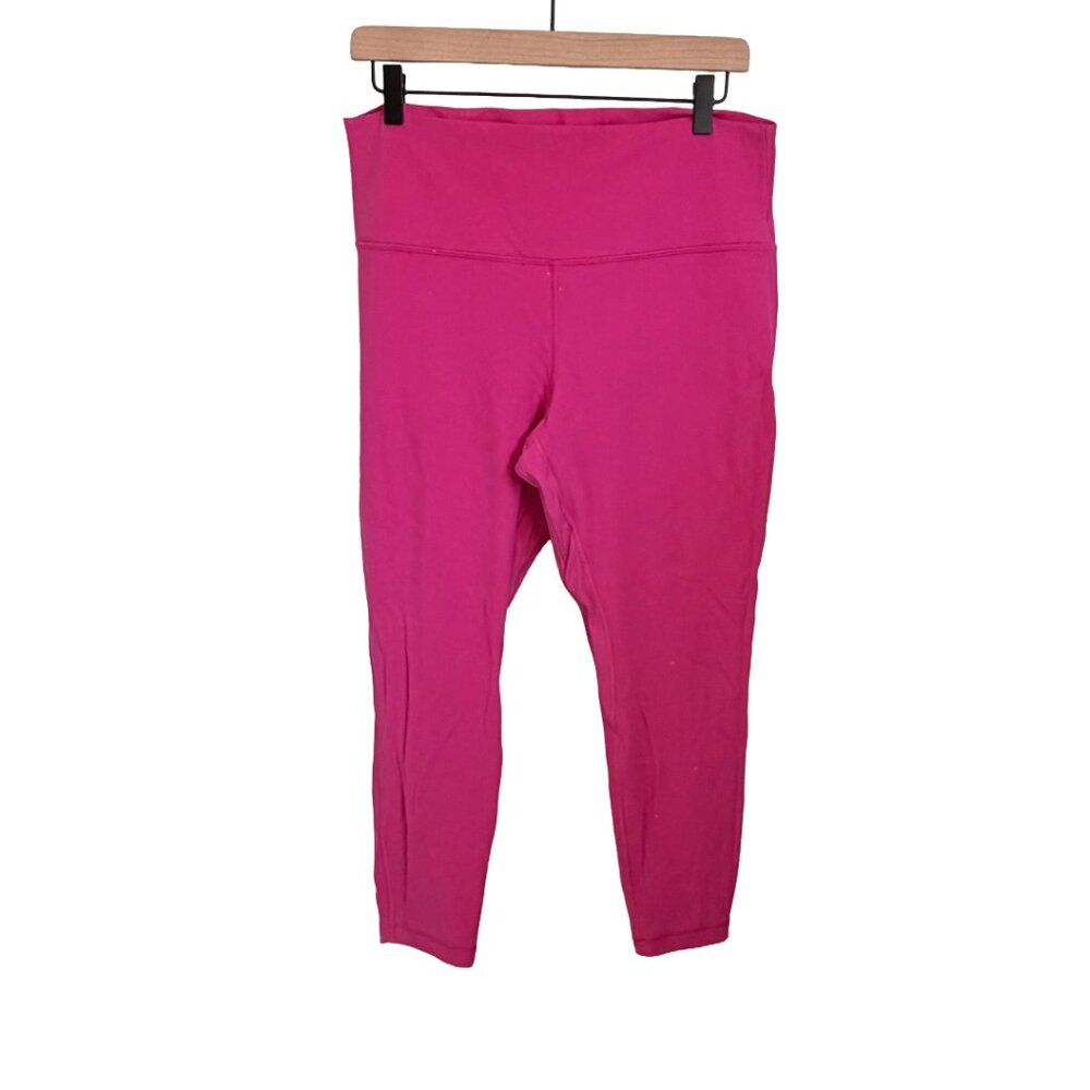 Lululemon Sonic Pink Align High-Rise Leggings 25” Crop Size 14 - Picture 2 of 6